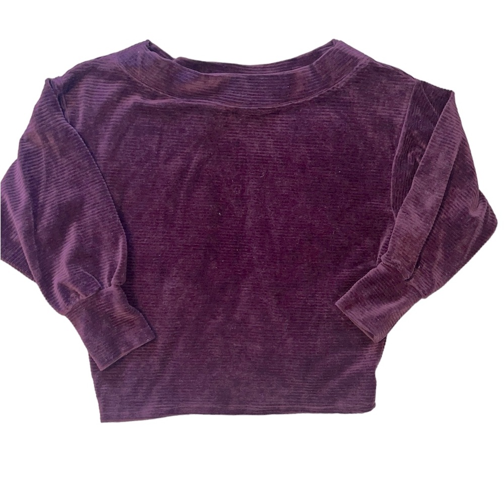 Black Swan Shirt Velour Corduroy Boatneck Pullover Size Medium New With Tags